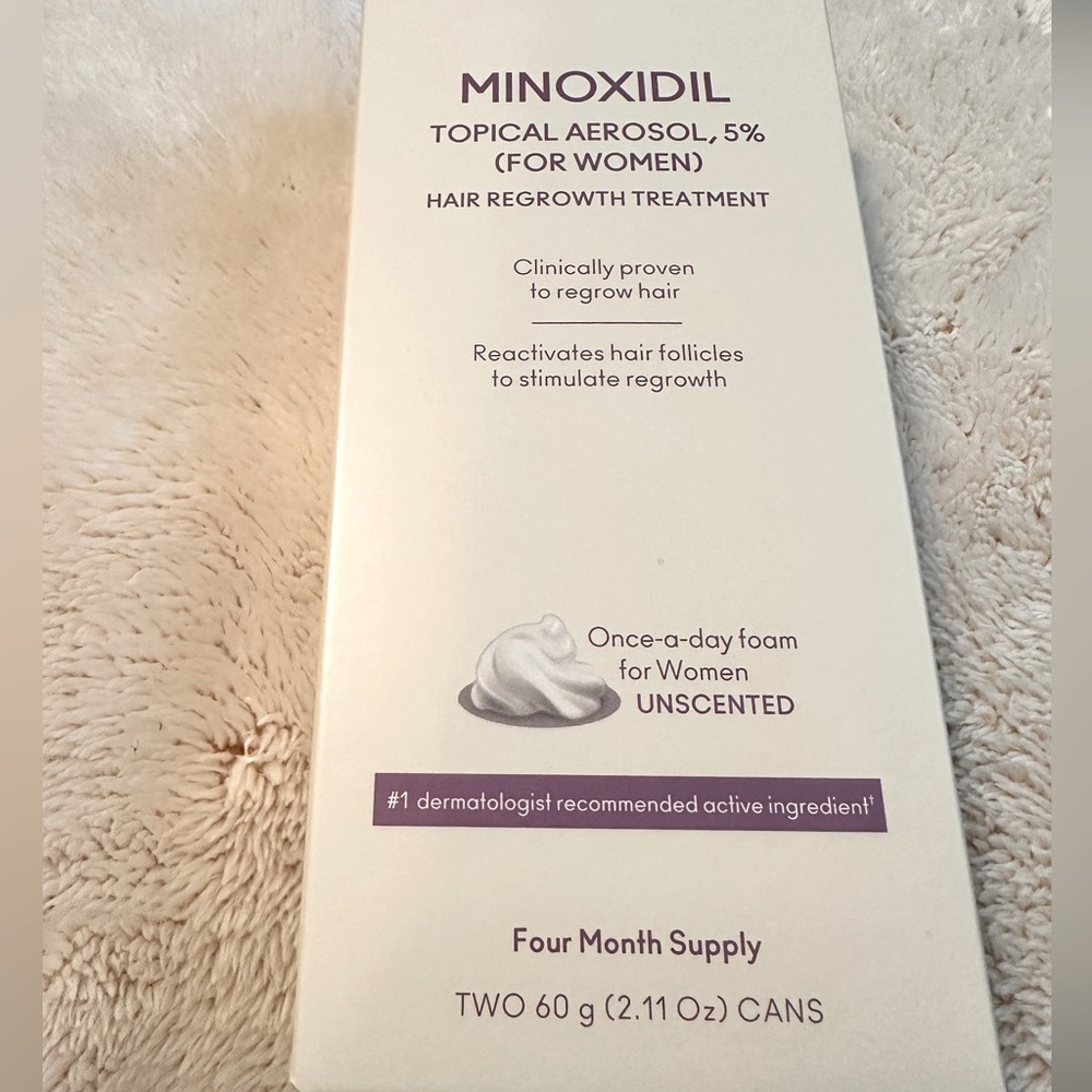 MINOXIDIL topical Aerosol, 5% (for women) Hair Regrowth Treatment.